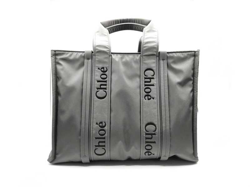 クロエ買取 ウッディ ナイロン ラージ トートバッグ